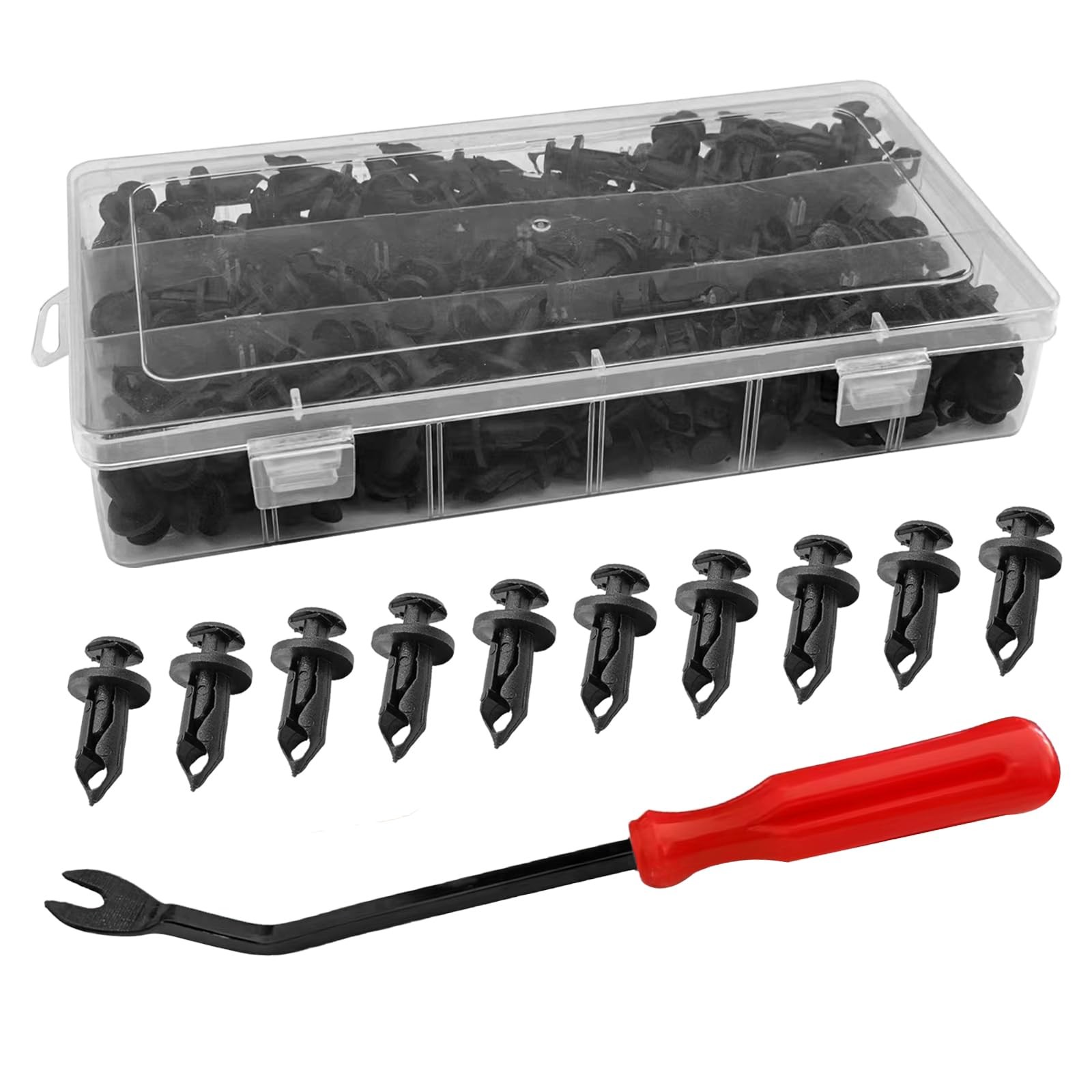 200PCS Nylon Fender Fastener Rivet Push Clips Fender Push Clip Compatible wit…