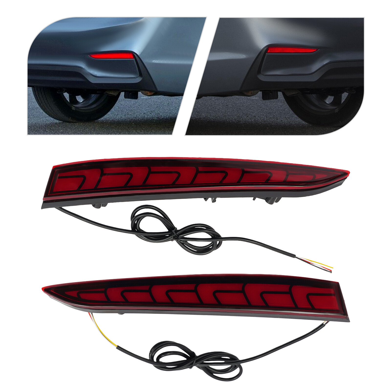 For Hyundai Accent 2018 2019 2020 2021 2022 1 Pair Rear Bumper Reflector Light