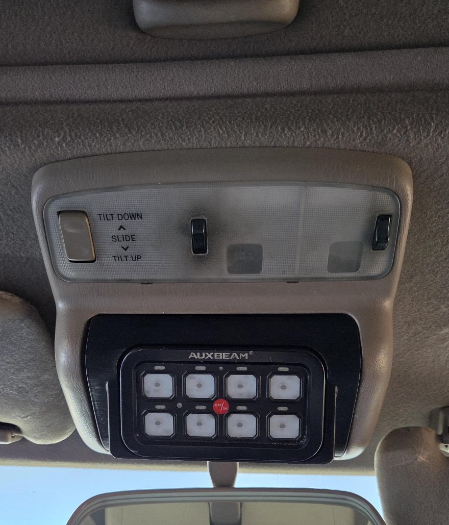 1996-2002 Toyota 4Runner Auxbeam 8 Overhead Switch Panel Mount