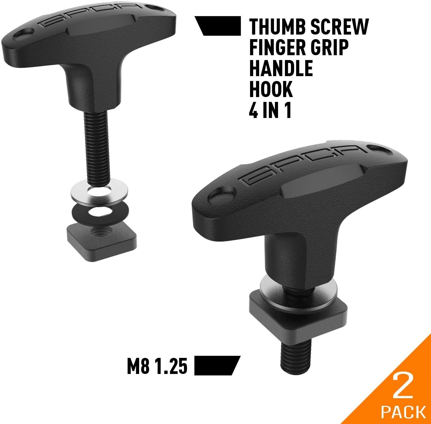 GPCA Thumbscrew quick-release M8 bolt screw set for Wrangler, Trucks, ATVs