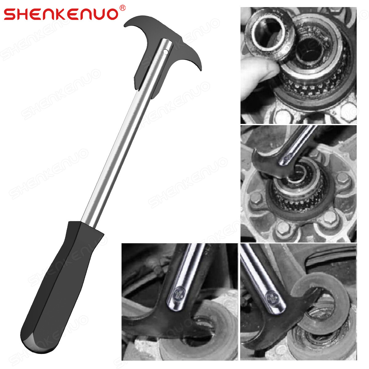 Oil Seal Puller Hand Tool 12″ Remover Oil Grease Seals 2 Size Tips Auto Tool A++