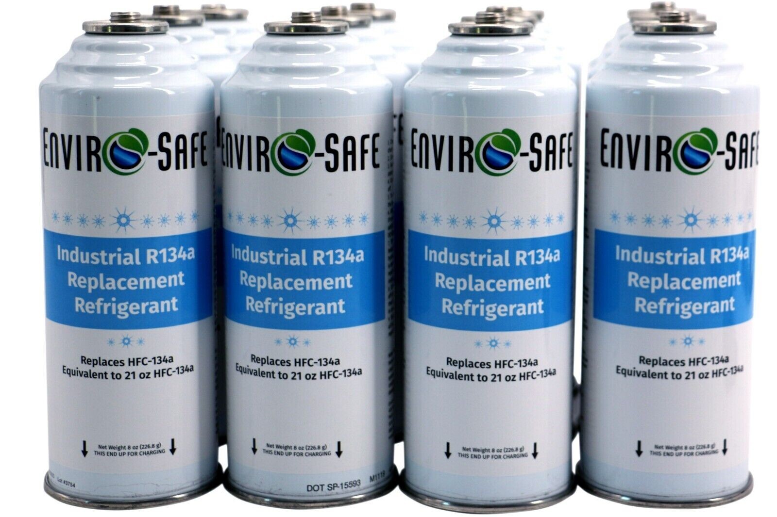Enviro-Safe Industrial R134a Replacement Refrigerant for Car 12/Cs 8oz can #1037