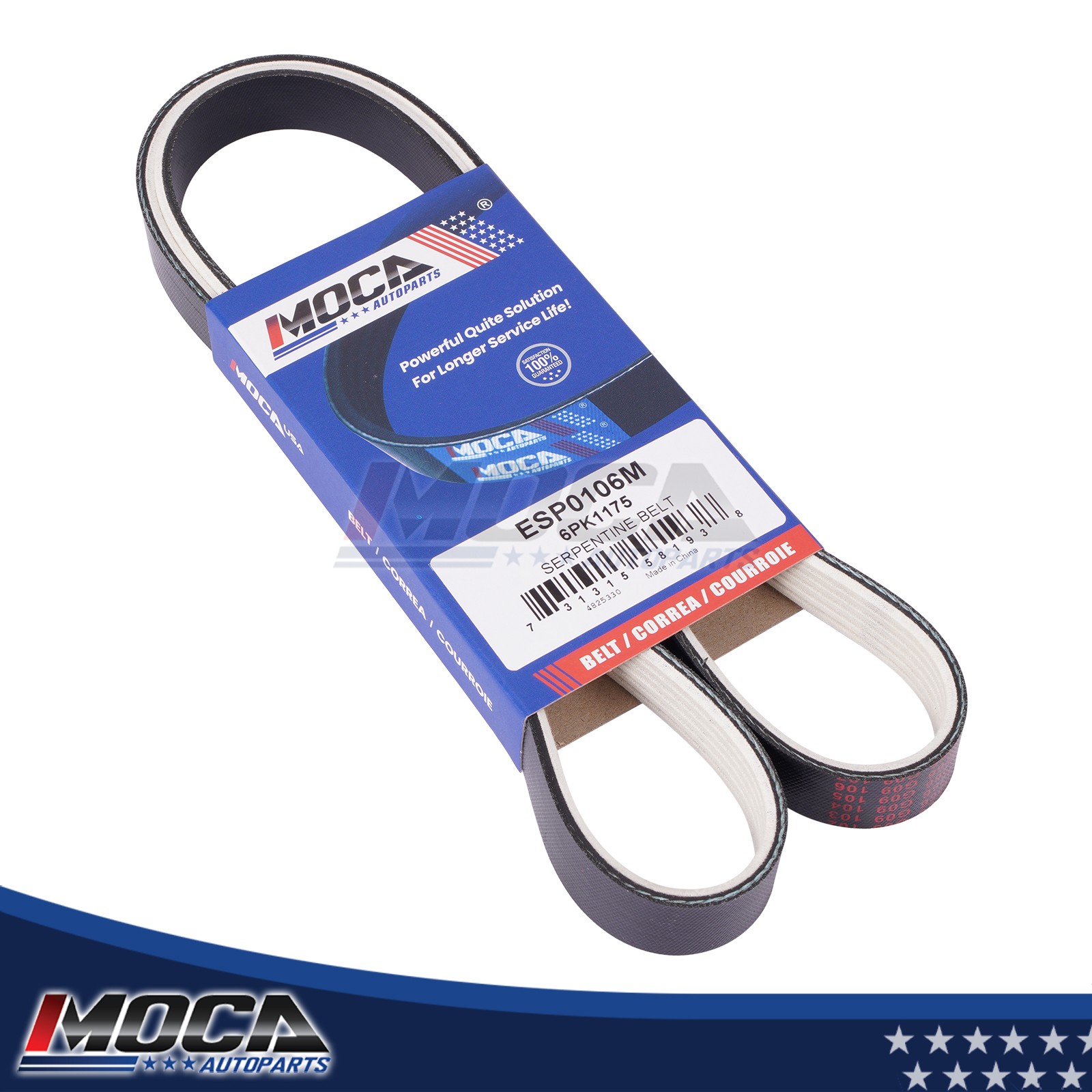 6PK1175 Fabric Faced Serpentine Belt for Acura CL Honda Accord Nissan Infiniti