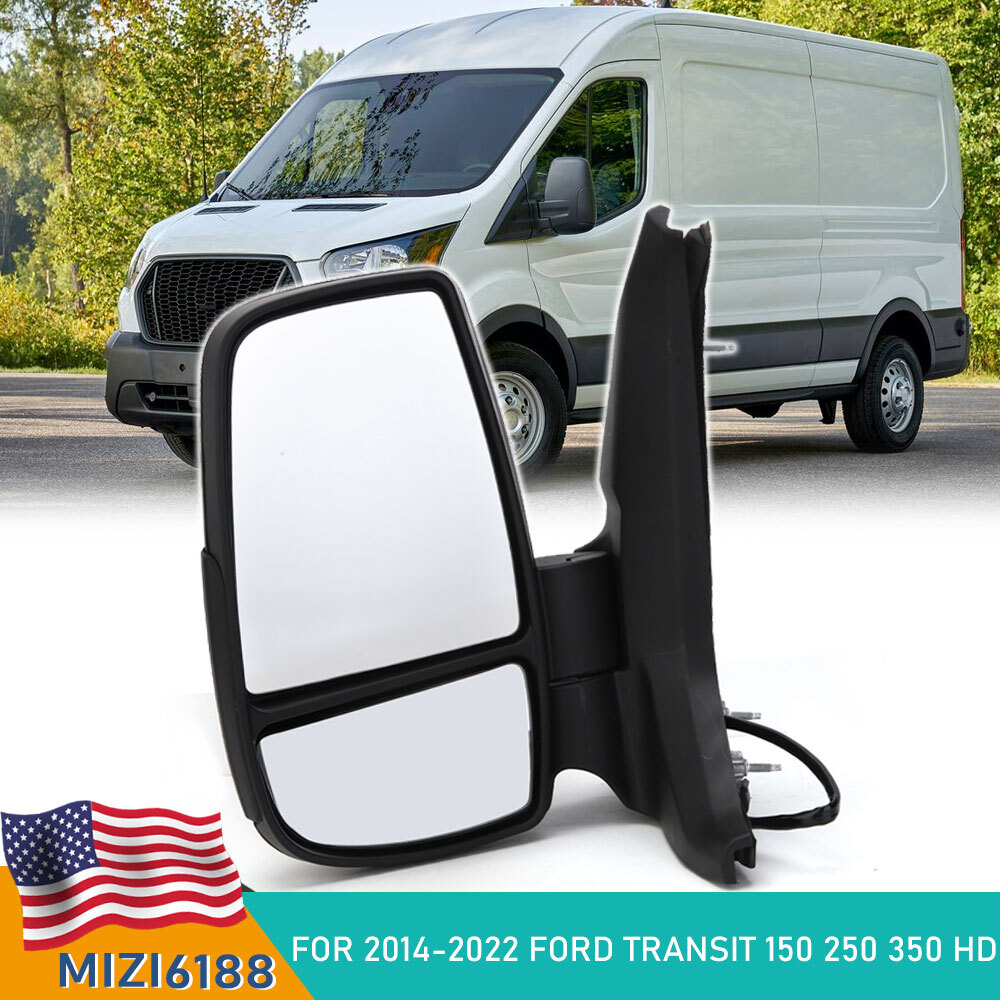 Driver Left Side Door Mirror For 2014 2015-2022 Ford Transit 150 250 350 350 HD