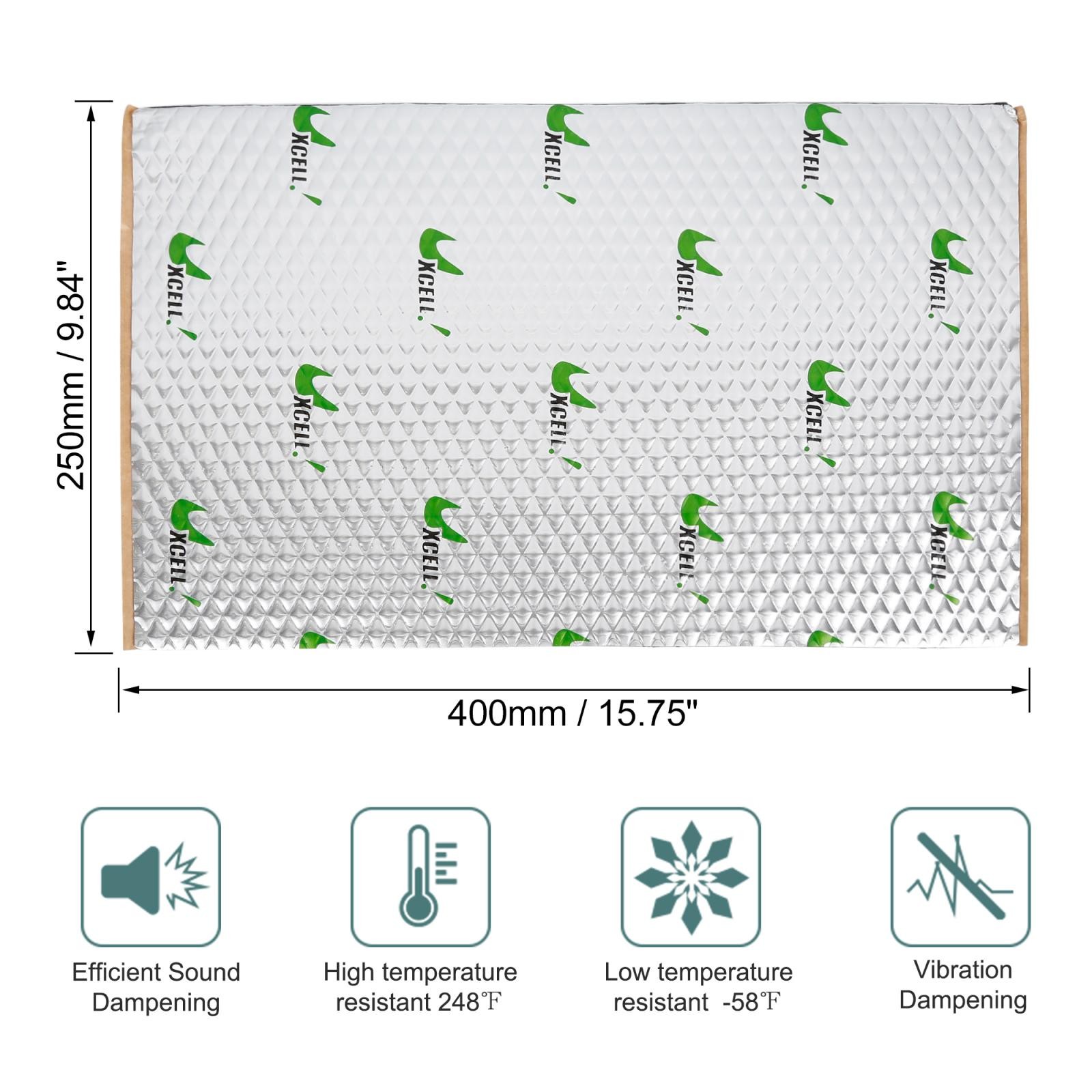 17pcs 80mil 18sqft Car Sound Deadener Heat Insulation Mat Roof Sound Barrier