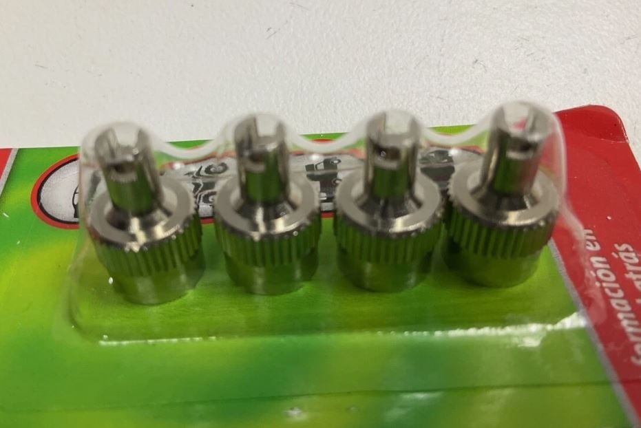 Slime 22052 Metal Tire Valve Caps & Core Remover Tool 4-Pack Brass Zinc