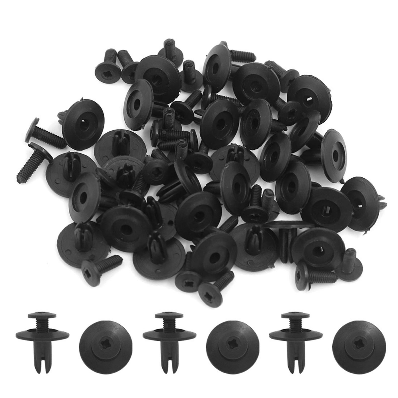30Pcs Plastic Rivets Expansion Screws Fastener Fender Bumper Clips 6mm for Car
