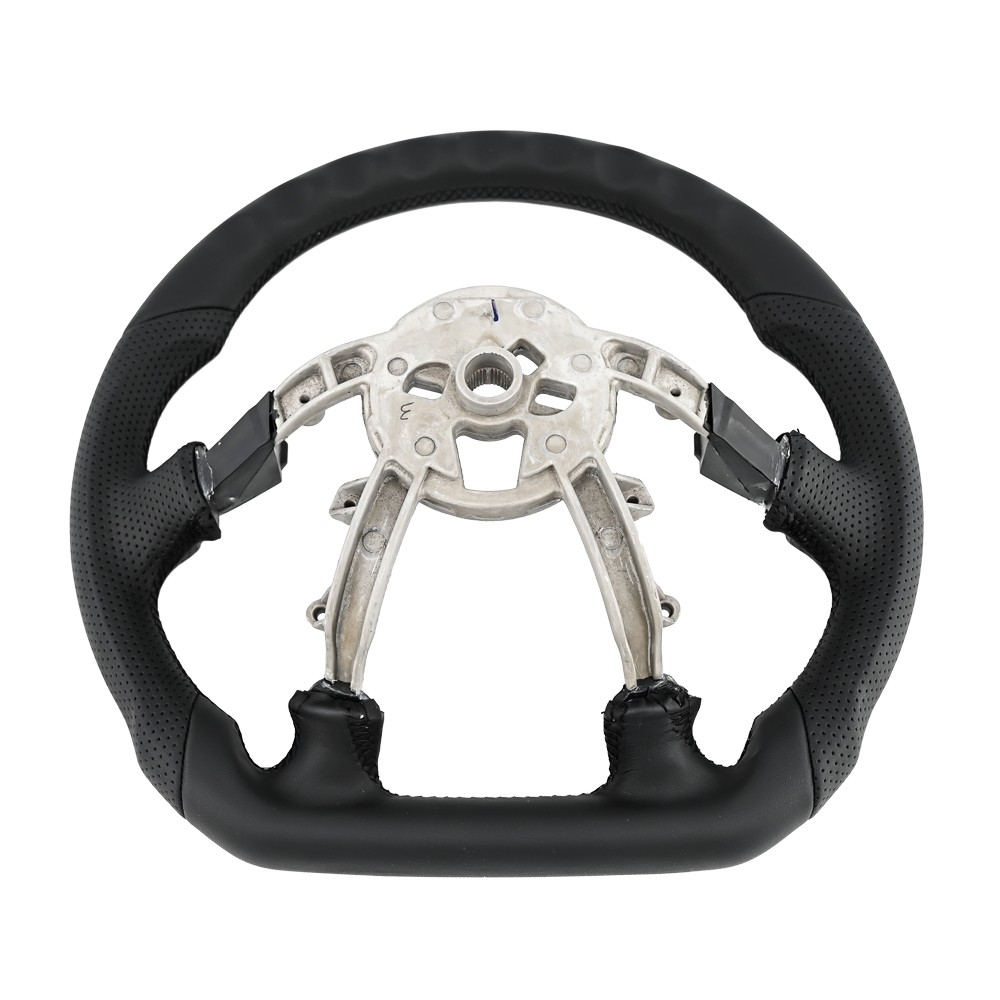 Premium Full Leather Steering Wheel For 1997-2004 Chevy Corvette C5 D-Shape Flat