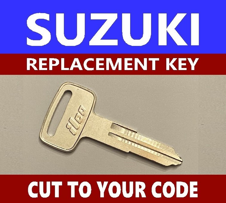 Suzuki Motorcycle ATV Replacement Key Cut to Code F39810-F59597 Metal Head