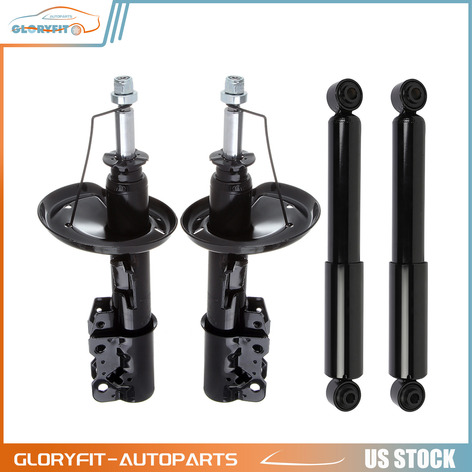 Front Rear For 2005-2010 Chevrolet Cobalt 2005-2006 Pontiac Pursuit Shocks 4 Pcs