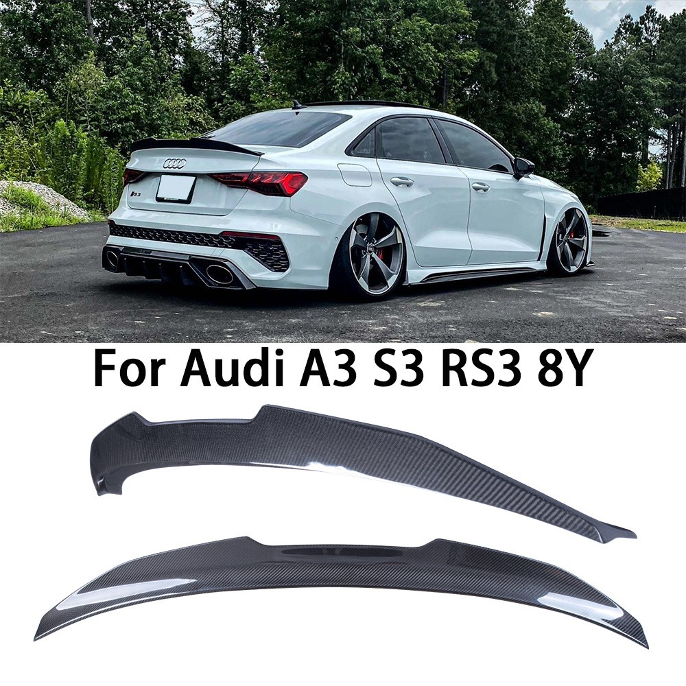 For AUDI A3 S3 RS3 8Y Limousine Sedan 2021-2026 Carbon Fiber Trunk Wing Spoiler