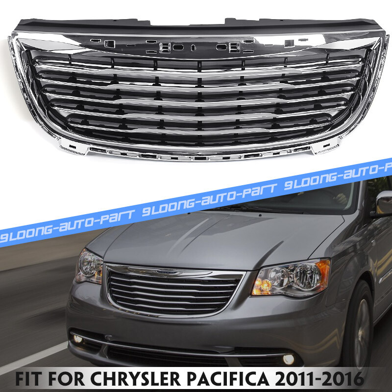 Front Upper Grille For Chrysler Town & Country 2011-2016 Bumper Hood Grill