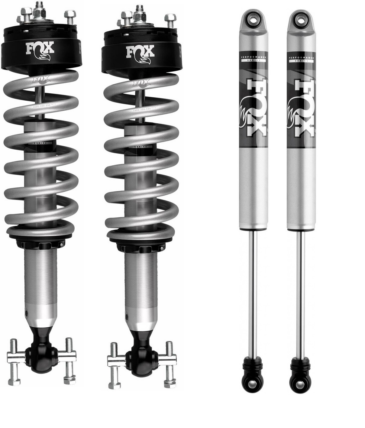 Fox 2.0 Performance Coilovers & Shocks Set 21-2024 Ford F-150 Powerboost 4WD 2″