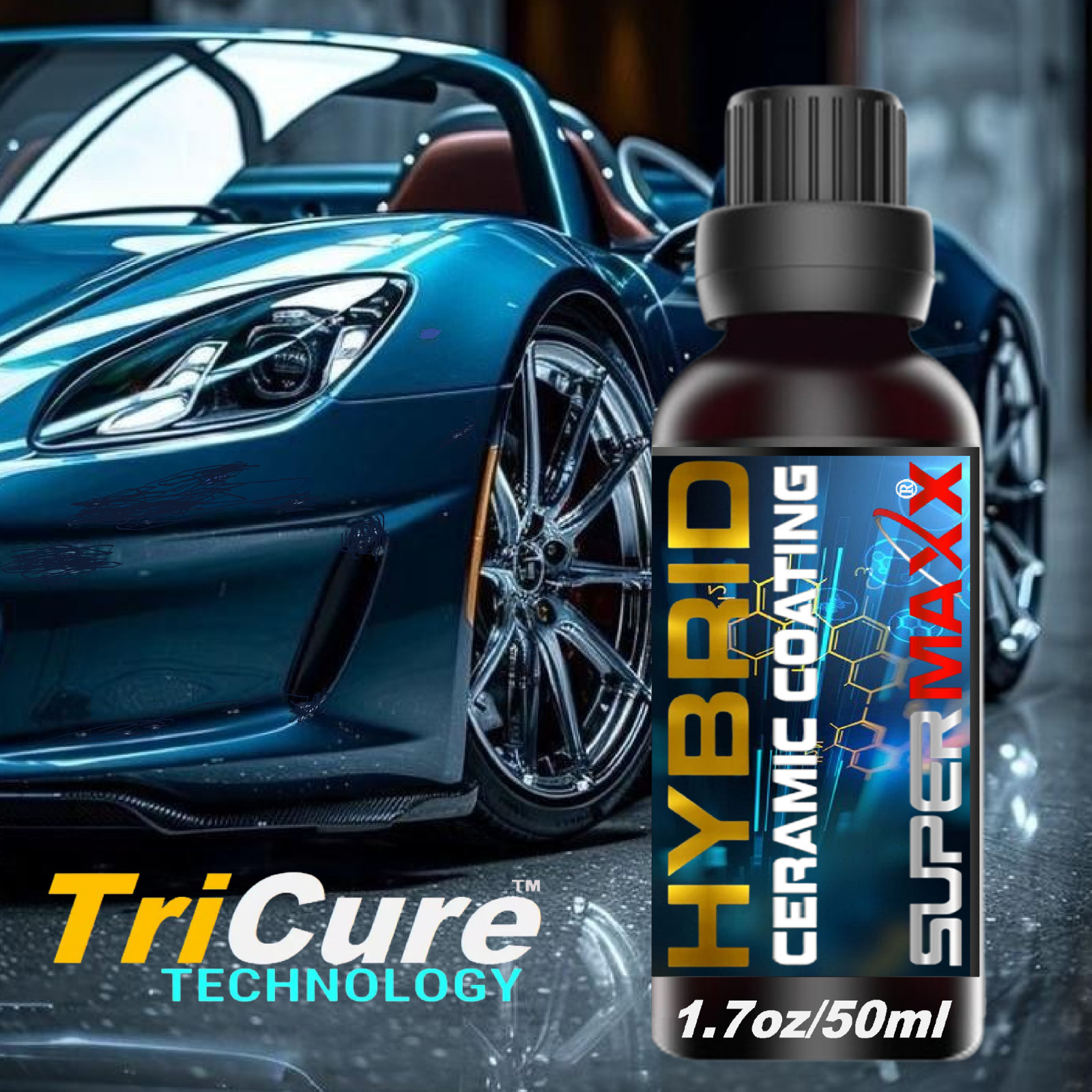 POLYSILAZANE CERAMIC CAR COATING “2K HYBRID” ADVANCED TRICURE TECHNOLOGY