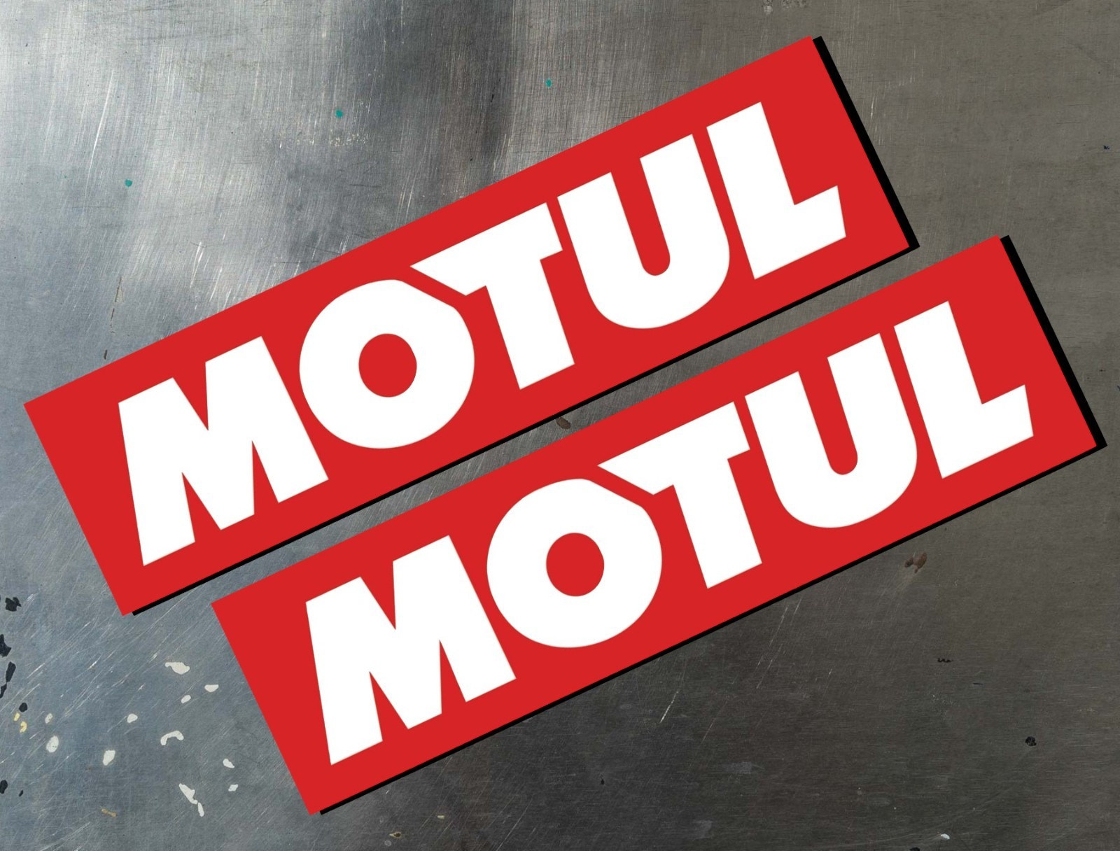 Motul Water Proof UV Safe Glossy Vinyl Decals / Stickers x2 Motorsport Racing