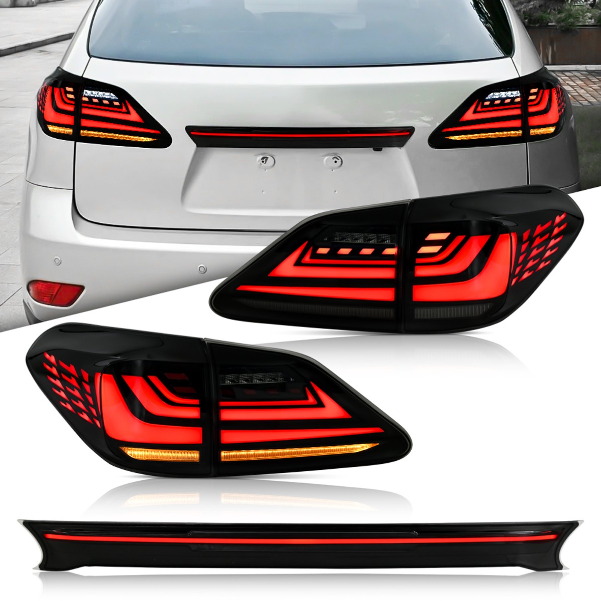 LED Headlights Tail Lights Center Lamp Upgrade Kit For Lexus RX270 RX350 RX450H