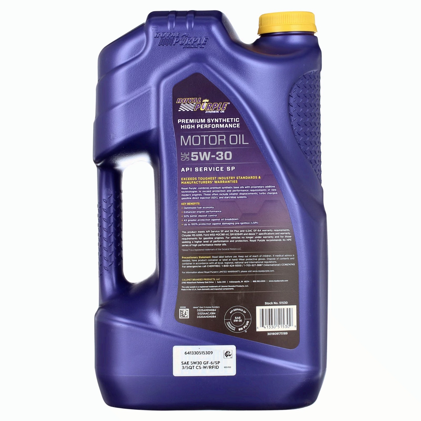 Royal Purple 5W-30 High Performance Synthetic Motor Oil 5 Quart Bott