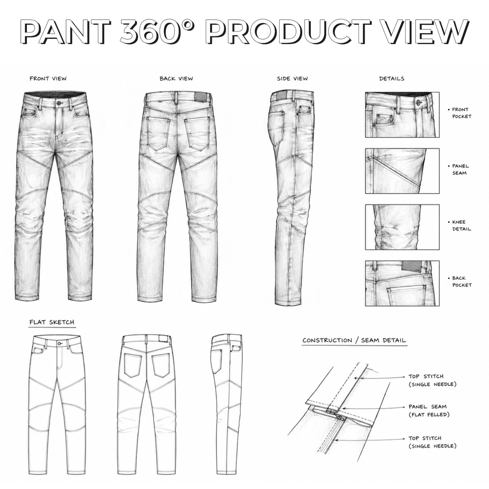 Men’s Motorcycle Jeans CE Armor Riding Pant Reinforced Knee Hip Denim Protection