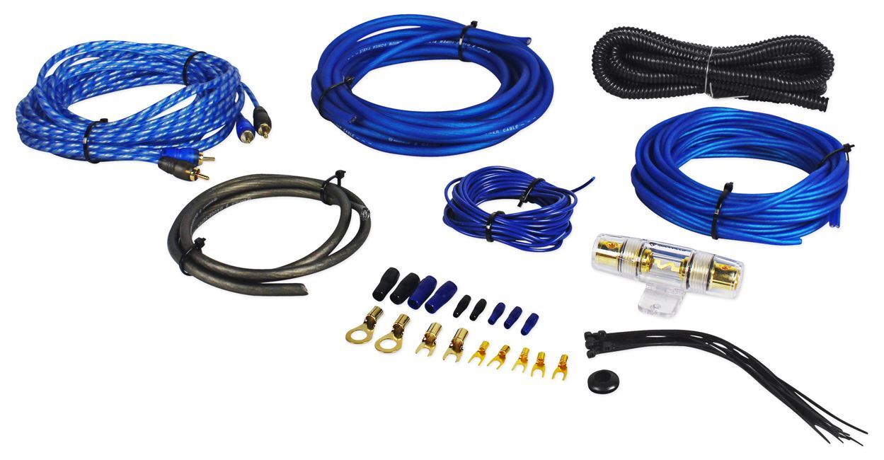 Rockville RWK81 8 Gauge Complete Amp Installation Wire Kit with 100% Copper RCA
