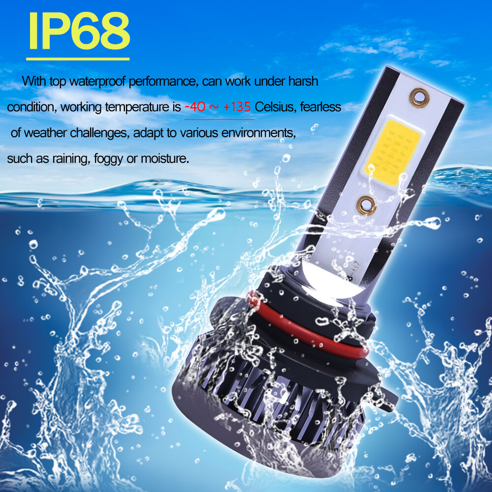Mini LED Headlight Bulb Kit Low Beam Fog Light Lamp 9006 HB4 3000K Yellow 120W
