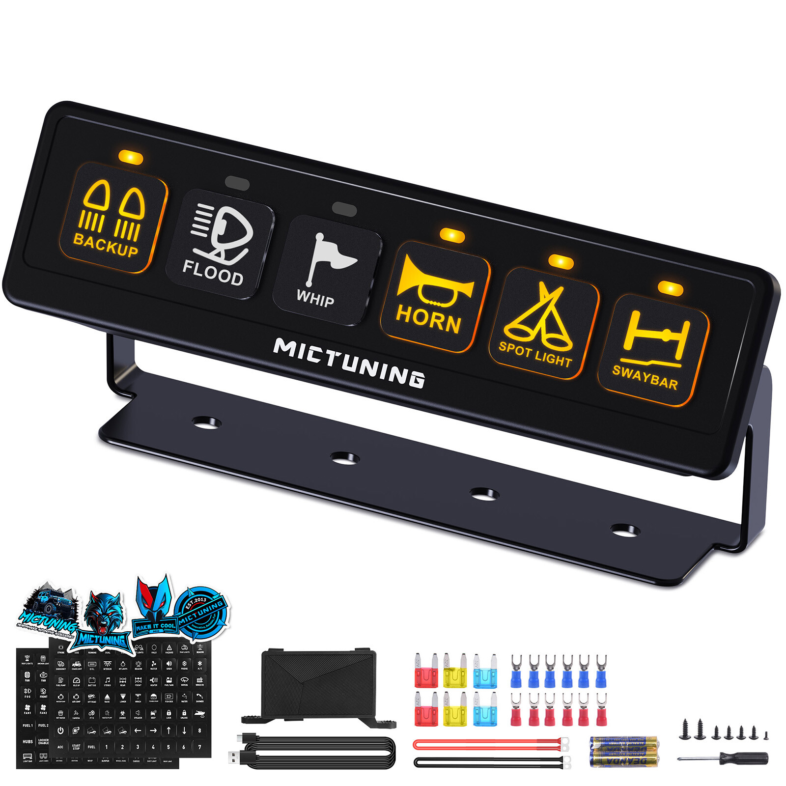 Wireless 6 Gang Switch Panel Circuit Control Box For GMC Sierra 1500 2500 3500