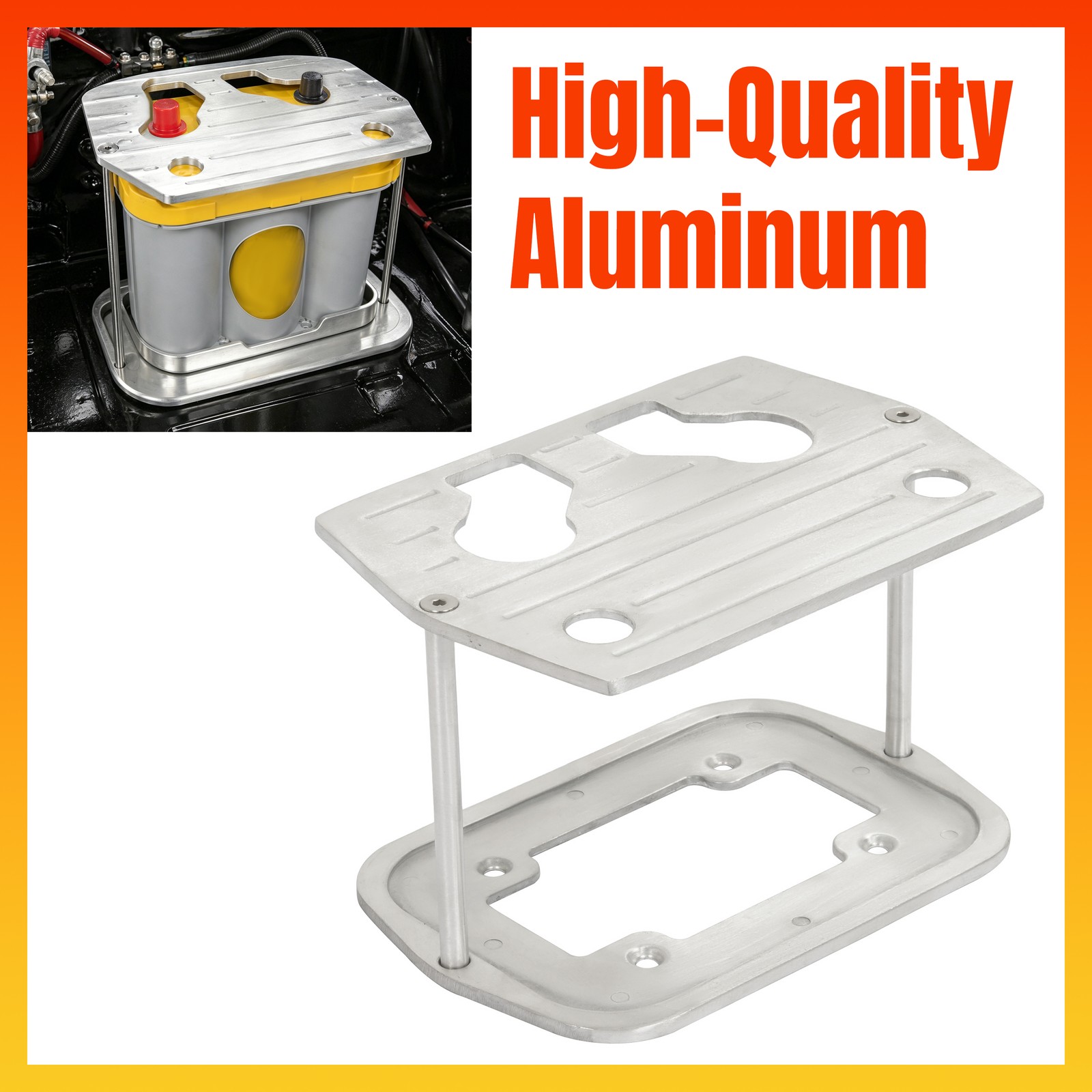 For Optima Battery Tray Hold Down Bracket Aluminum Group 34 Blue Red Yellow Top
