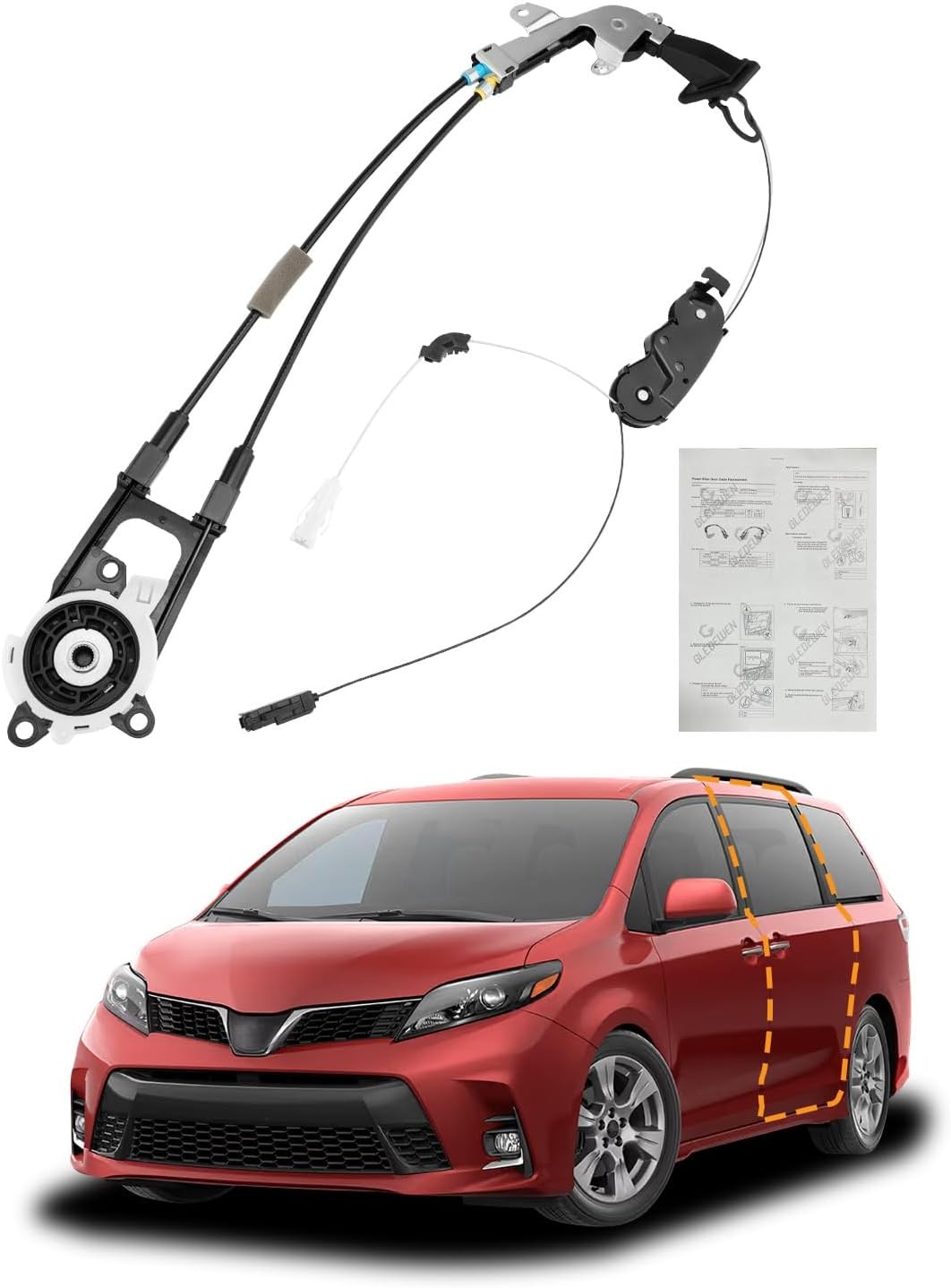 Driver Side Sliding Door Cable w/o Motor For 2011-2020 Toyota Sienna 85016-08011