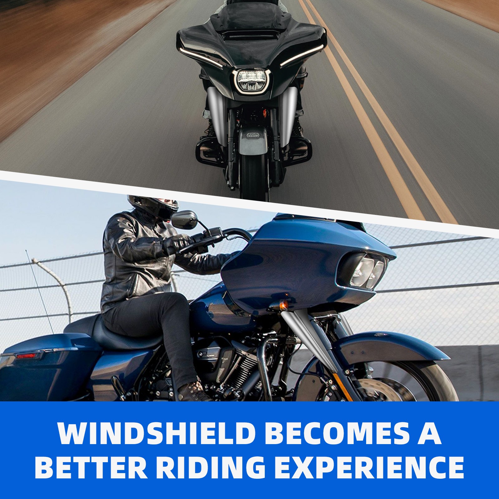 Front Fork Mount Wind Deflectors For Harley Heritage Softail Classic 1995-2023