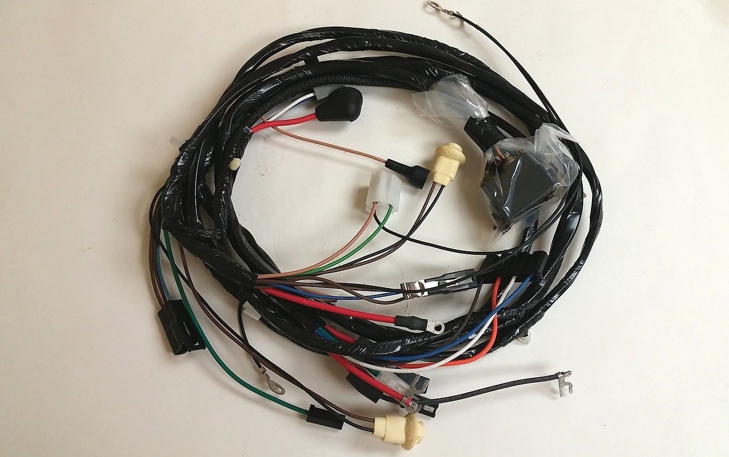 1968 Nova Chevy II Forward Front Light Wiring Harness with Warning Lights V8