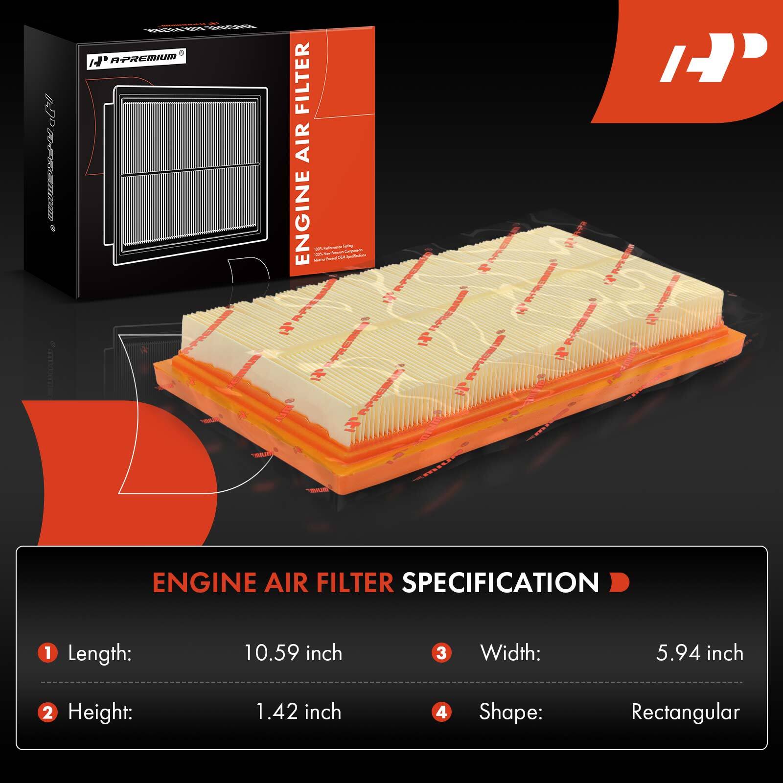 Engine Air Filter for Toyota Camry RAV4 Highlander Sienna Lexus NX350h Subaru