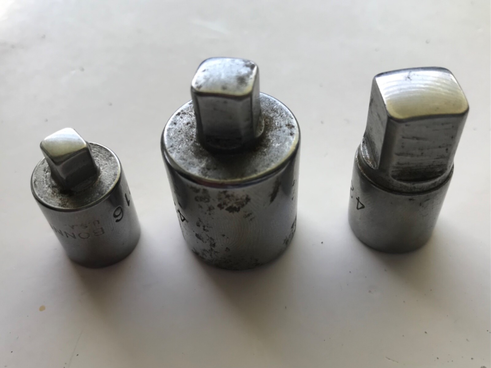 3 Bonney US 4215 4206 4216 Ratchet Socket Adapter 3/8 1/2 F to M 1/4 3/8 1/2” Dr