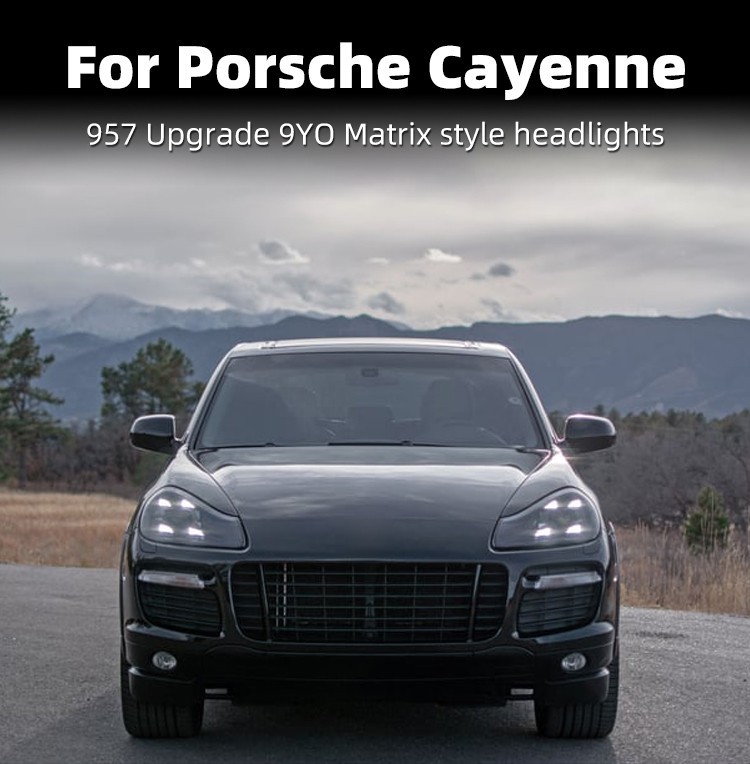 No Error 2023 matrix led headlights for 2007-2010 Porsche Cayenne 957 upgrade