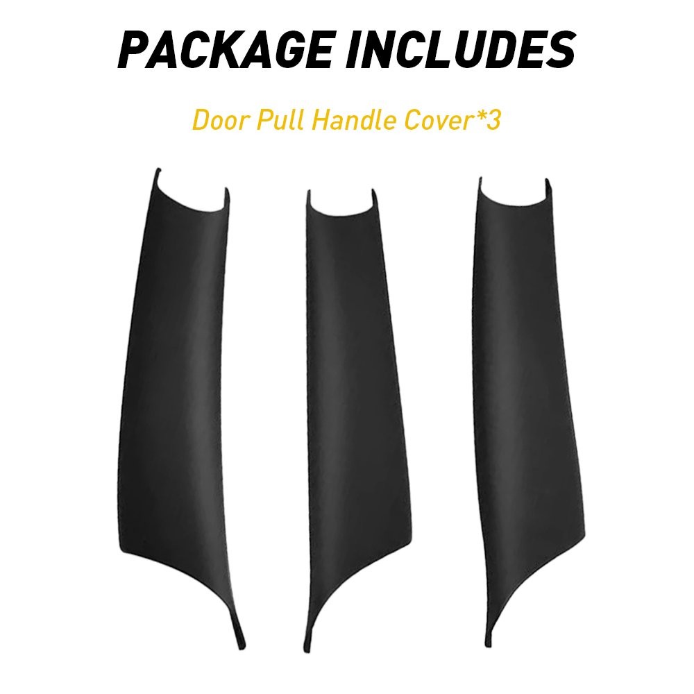 For BMW X5 E70 X6 E71 E72 3PCS Inner Door Pull Handle Cover Set Black 3PCS/Set