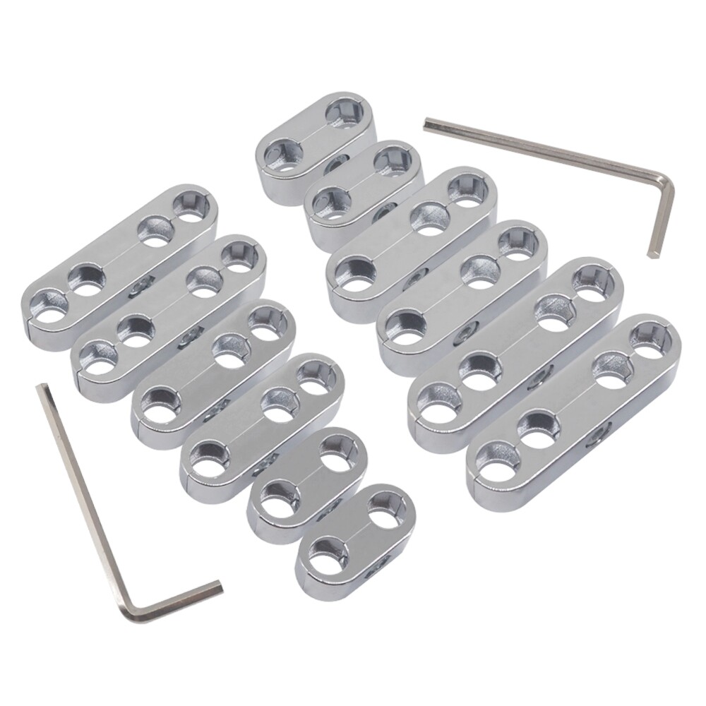 2Sets 8.5mm 8.8mm 9mm Chrome Spark Plug Wire Separators Looms Ford Chevy