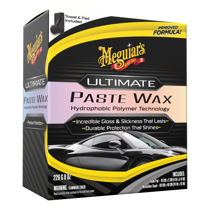 Meguiars G210608 Ultimate Paste Wax Long-Lasting Easy to Use Synthetic Wax, 8 oz