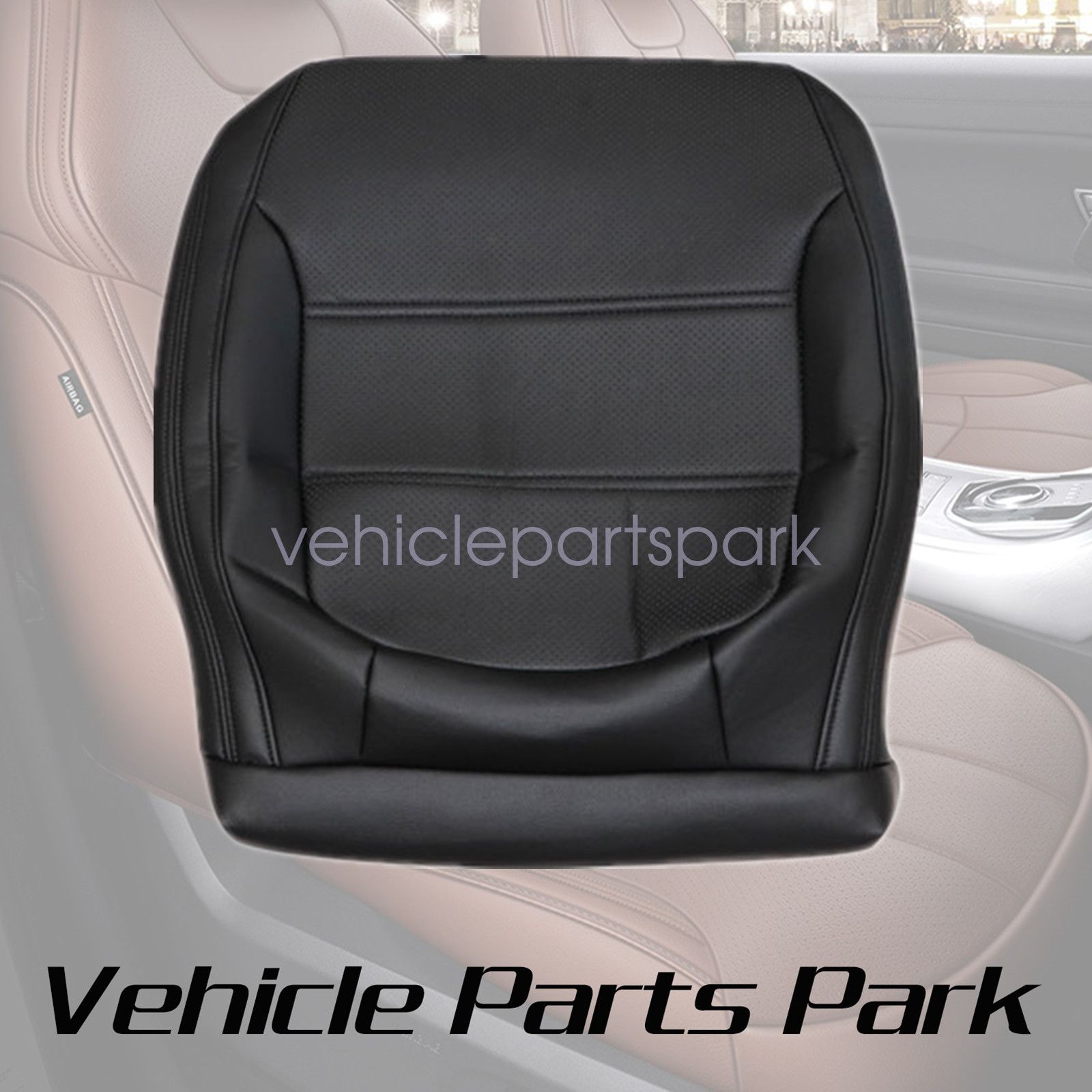 For 2011-2017 Volkswagen Jetta Sedan Driver Bottom Leather Seat Cover Black QR