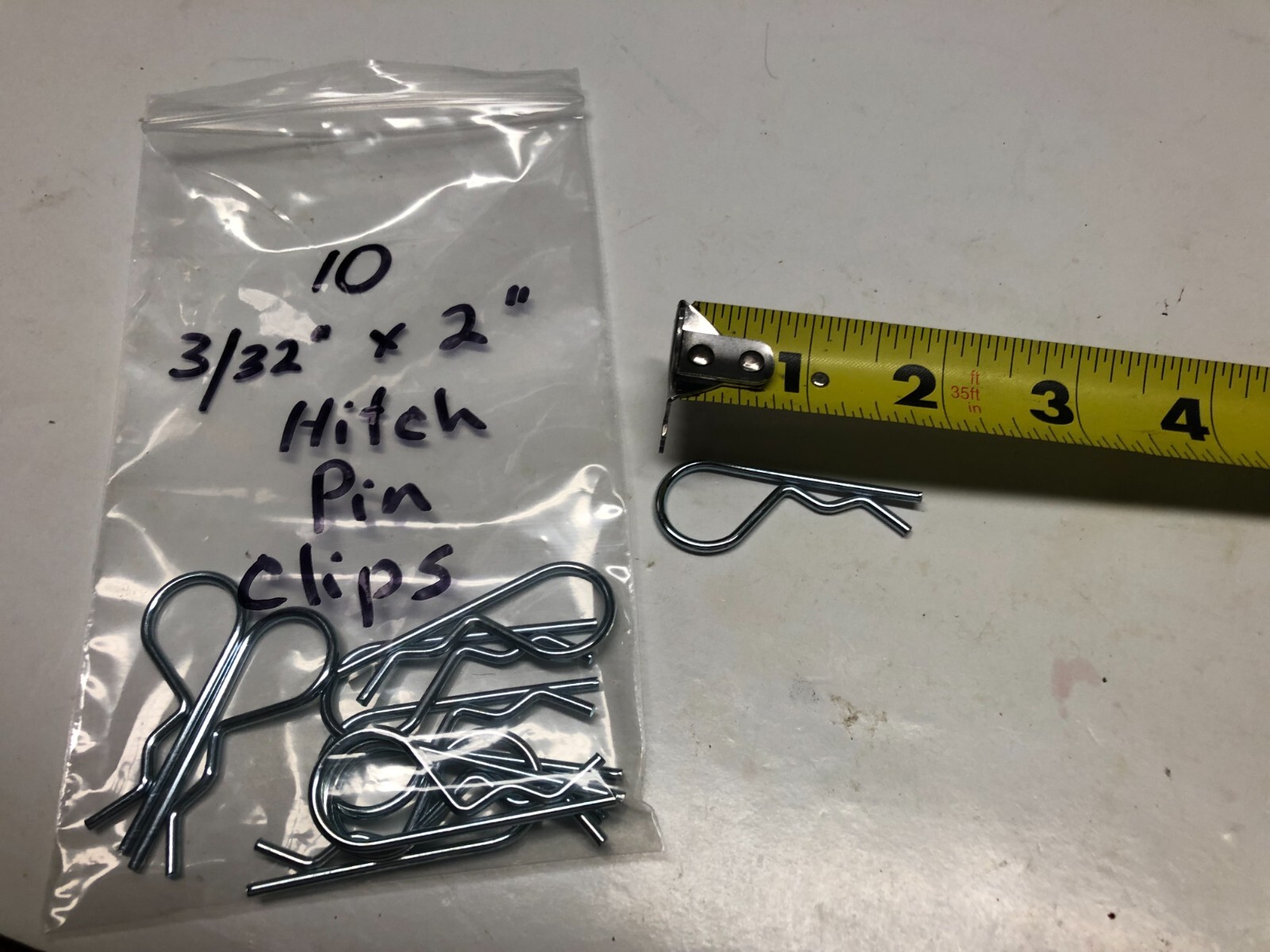 10 count 3/32″ x 2″ / Hitch pin clips / Hairpin cotter pins/ Zinc plated