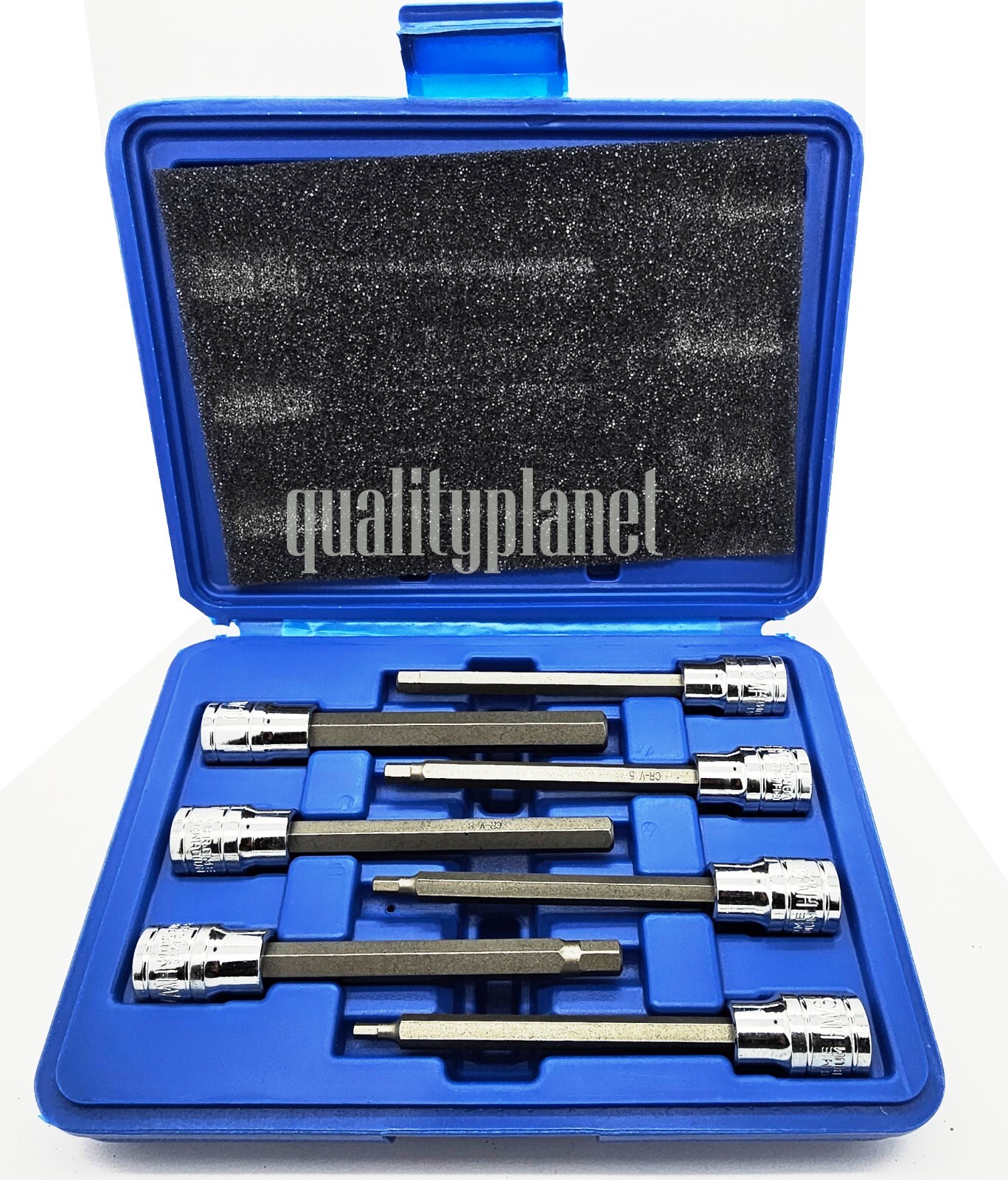 7 pcs 3/8″ Drive Hex Key Wrench Bit Socket Allen Wrench Extra Long set Metric MM
