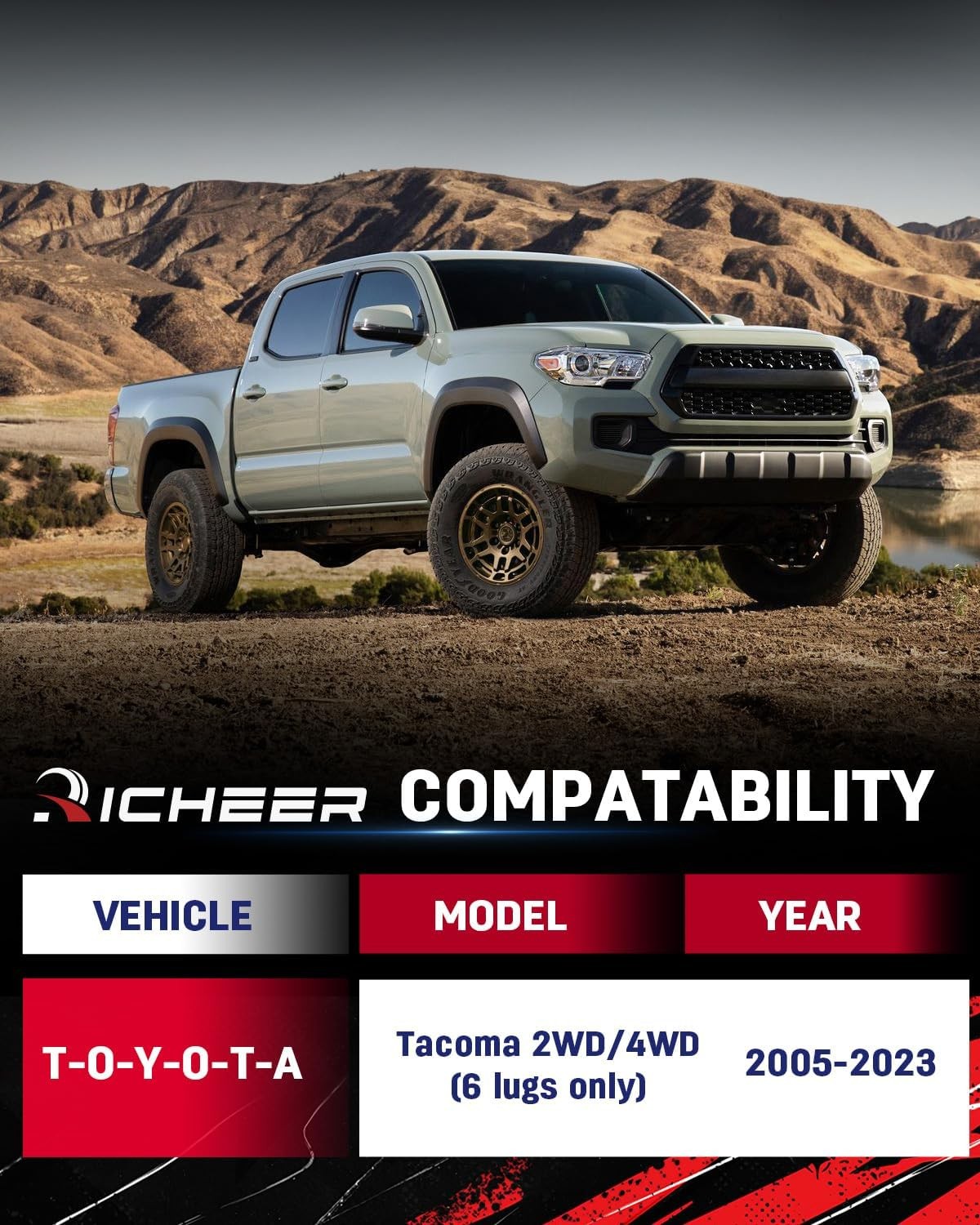2005-2023 Toyota Tacoma 2WD 4WD 3″ Front 2″ Rear Leveling Lift Kit Fit 4×4
