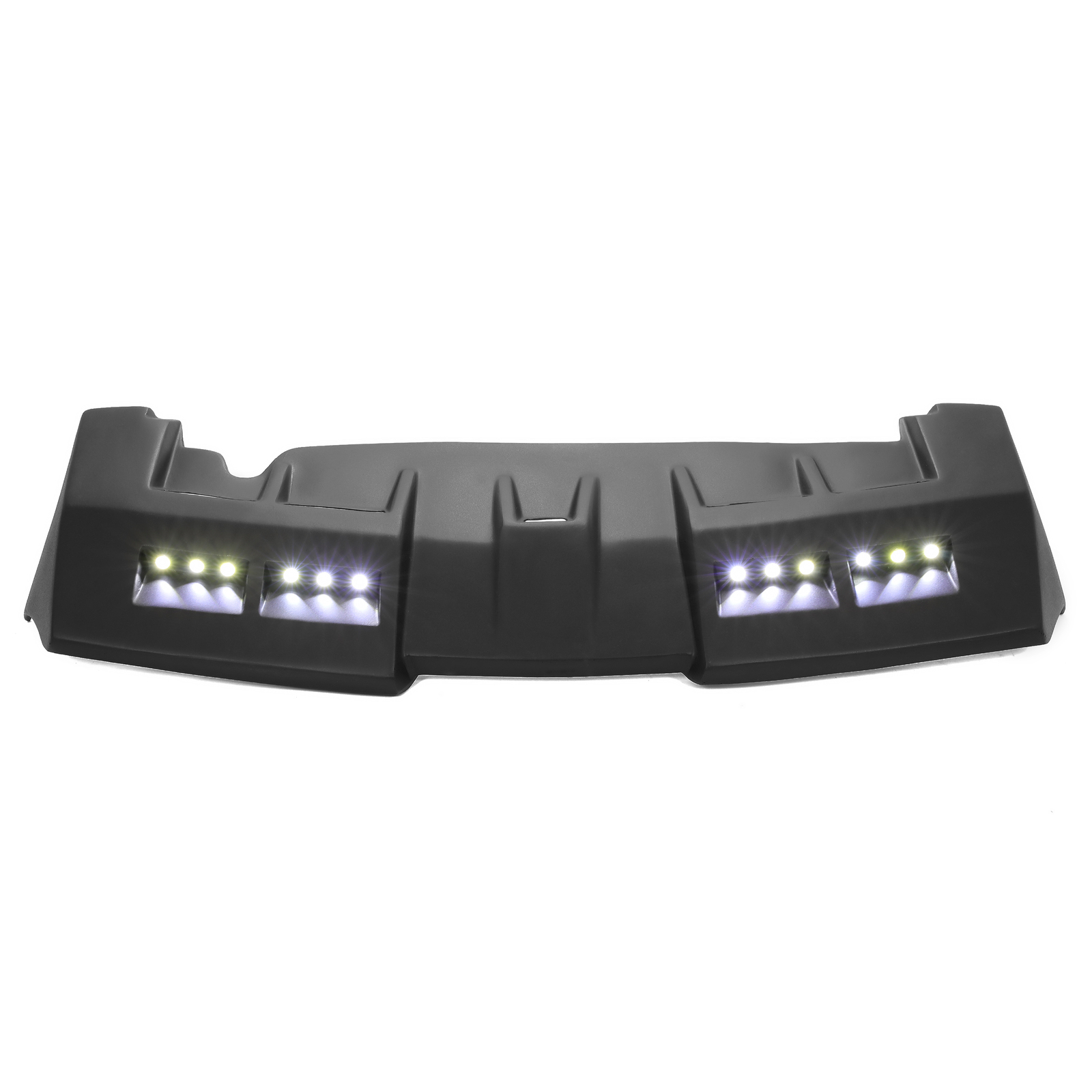 KUAFU Fiberglass Sun Visor Roof Painted W/ LED DRL Light For Hummer H3 All Years
