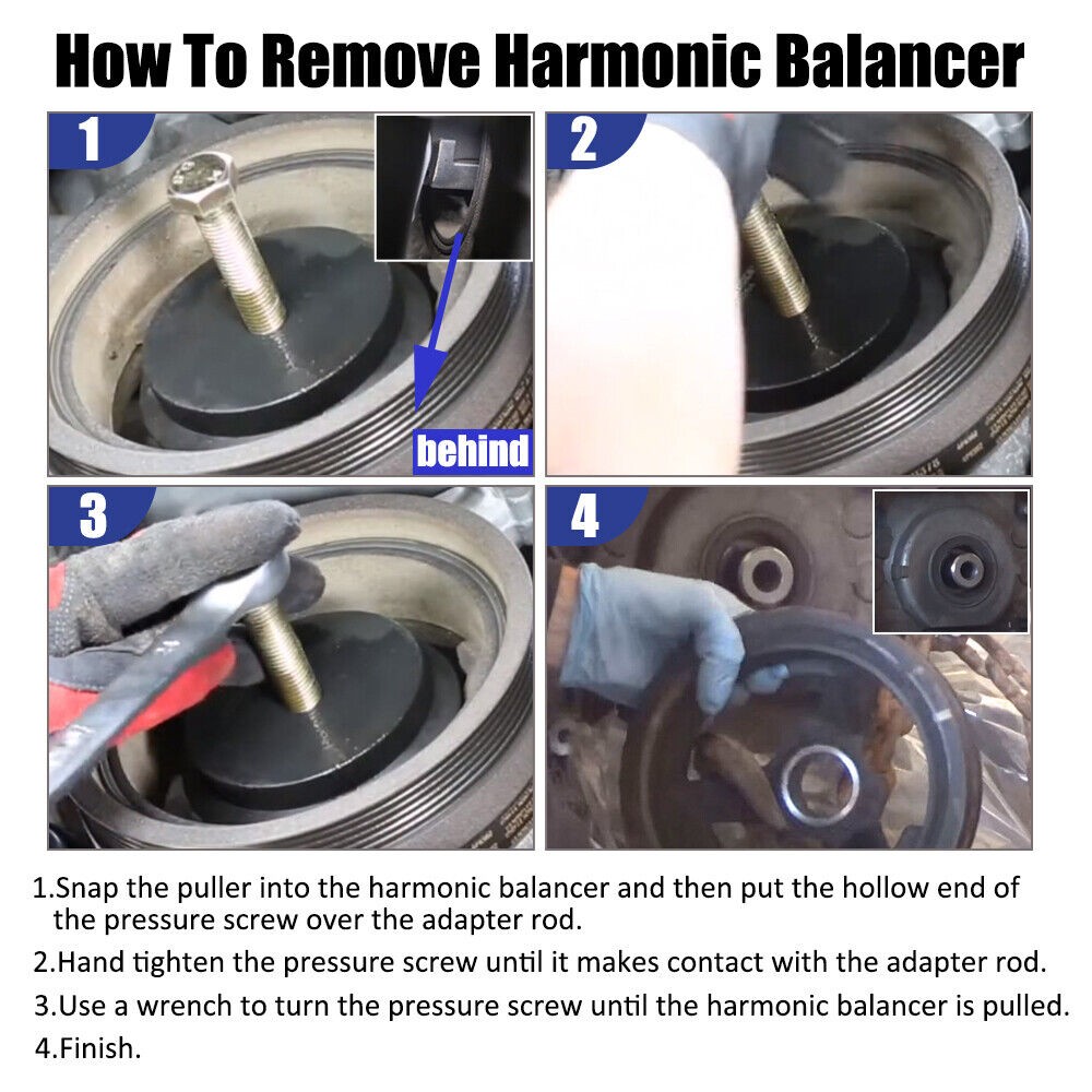 25264 Harmonic Balancer Puller Quickly Removes Tool For GM LS LT Engines