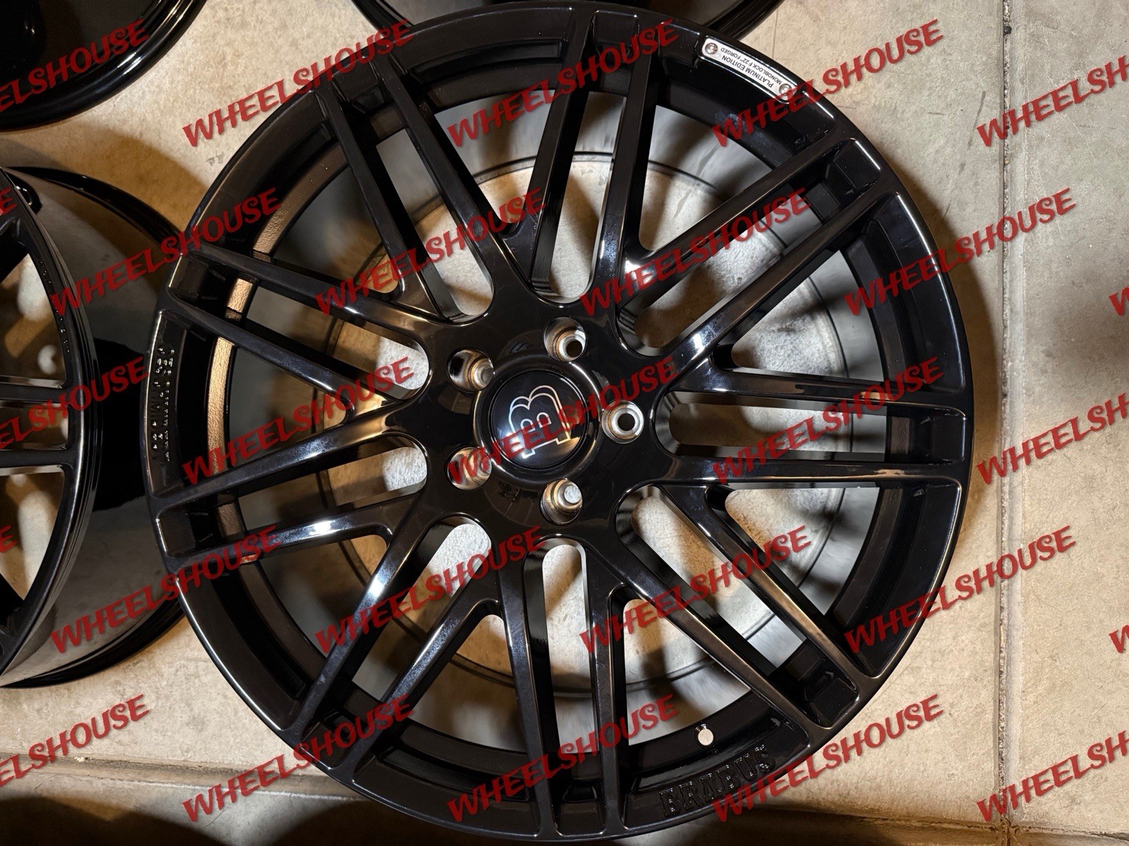 22×10 BRABUS WHEELS GLOSS BLACK RIMS 5×130 G WAGON G500 G550 G55 G63 FULL SET
