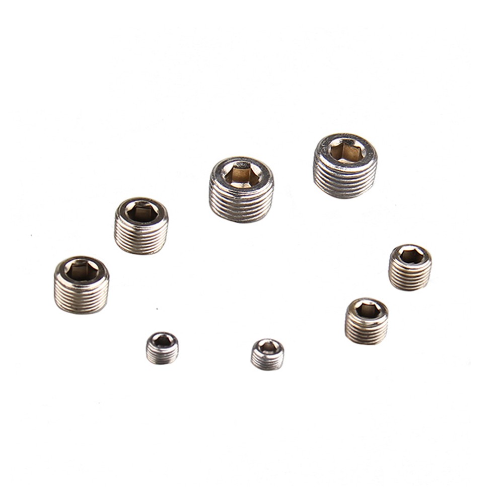 NPT Pipe Plug Set 1/8 1/4 3/8 1/2 Inch Chrome Steel For Intake Manifold Cylinder