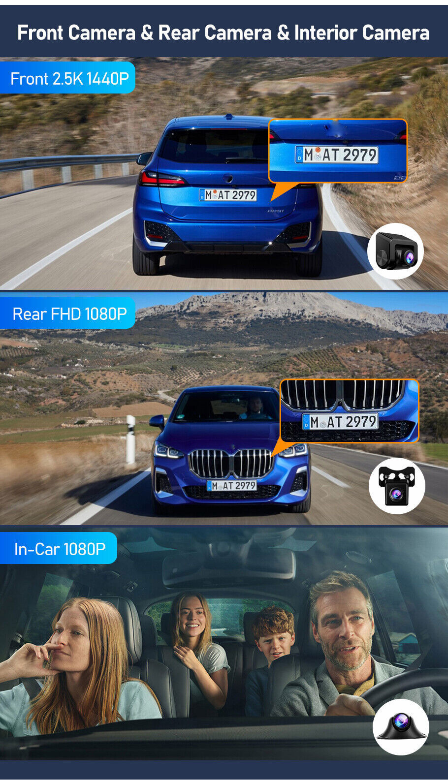 11.26INCH Touch Screen +GPS Mirror Dash Cam Wireless Apple Carplay Android HOT