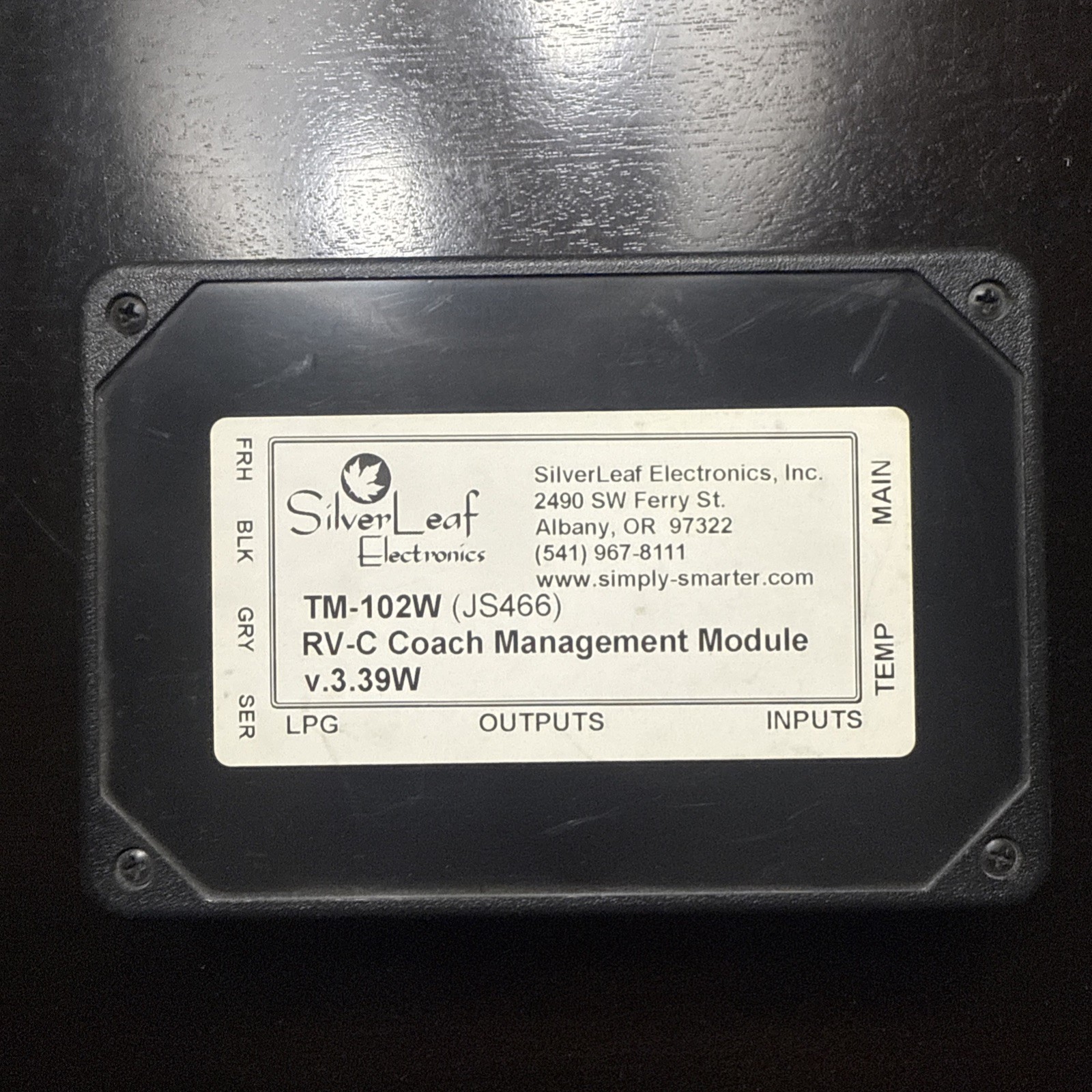 Silver leaf TM-102w (Js466) rv-c coach management module NEW