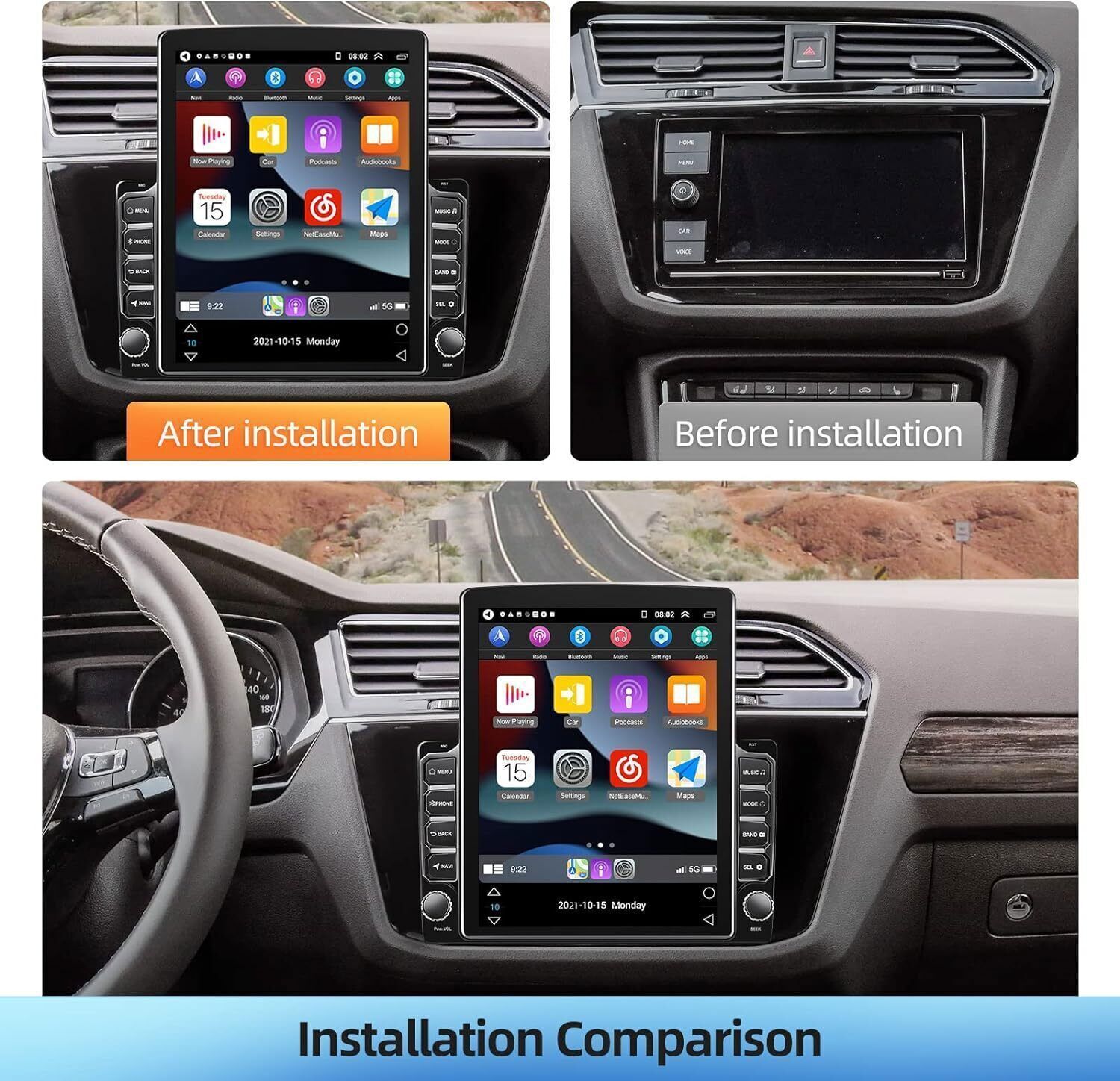 For Honda Odyssey 1999-2004 Car Stereo Radio Android 15 Carplay GPS WiFi FM 32G