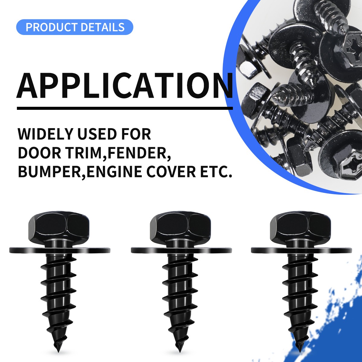 100xBumper Cover Splash Shield Mud Guard Screw Bolt for Toyota Lexus 90159-60498
