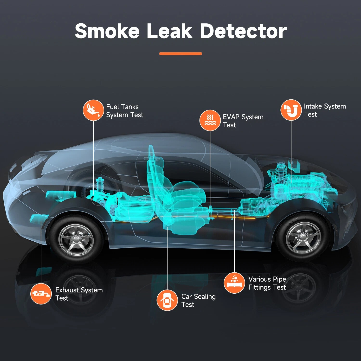 SD101 Auto EVAP Smoke Machine Car Leak Detector Fuel Oil Pipe Leakage Test Kits