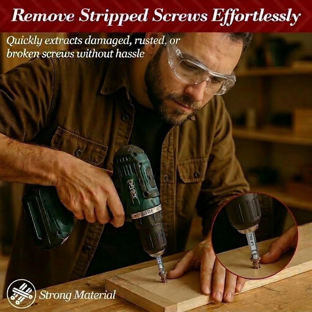10-Piece Screw Extractor Set: Effortless Extraction for Stripped & Broken Bolts
