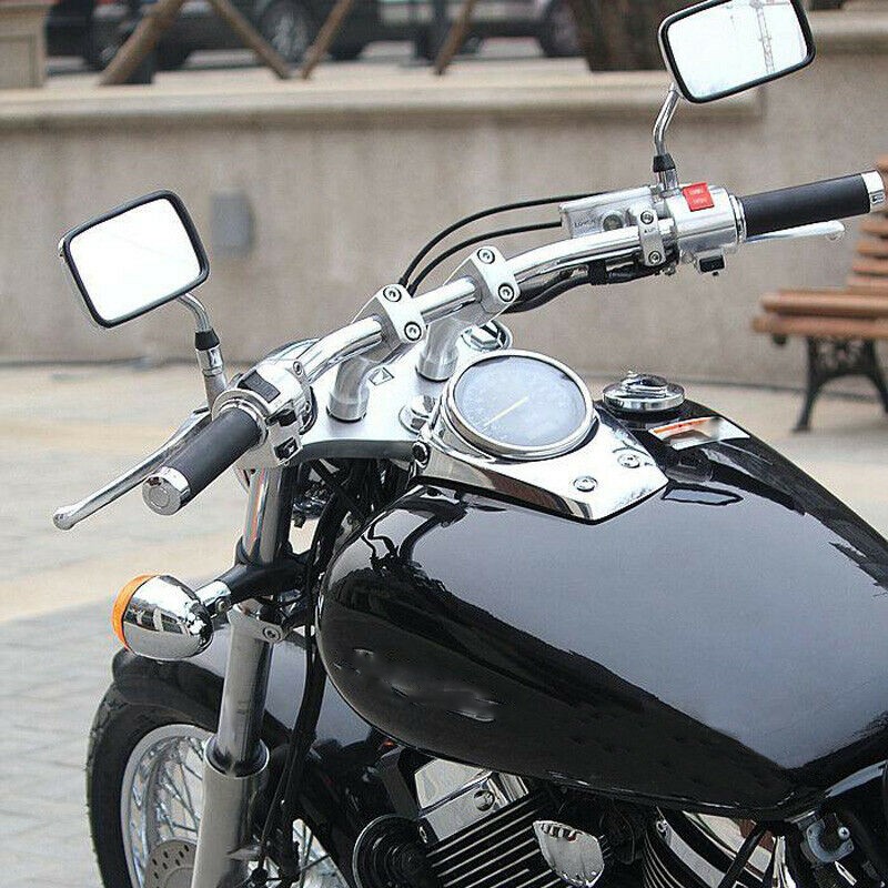 Chrome Motorcycle Rectangle Side Mirrors For Honda Magna 500C 1000 250 VF 750C